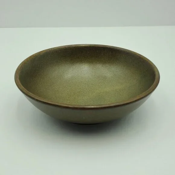 Denby Langley Sherwood Fruit Dessert Sauce Bowls Olive Khaki Green Soup Bowls
